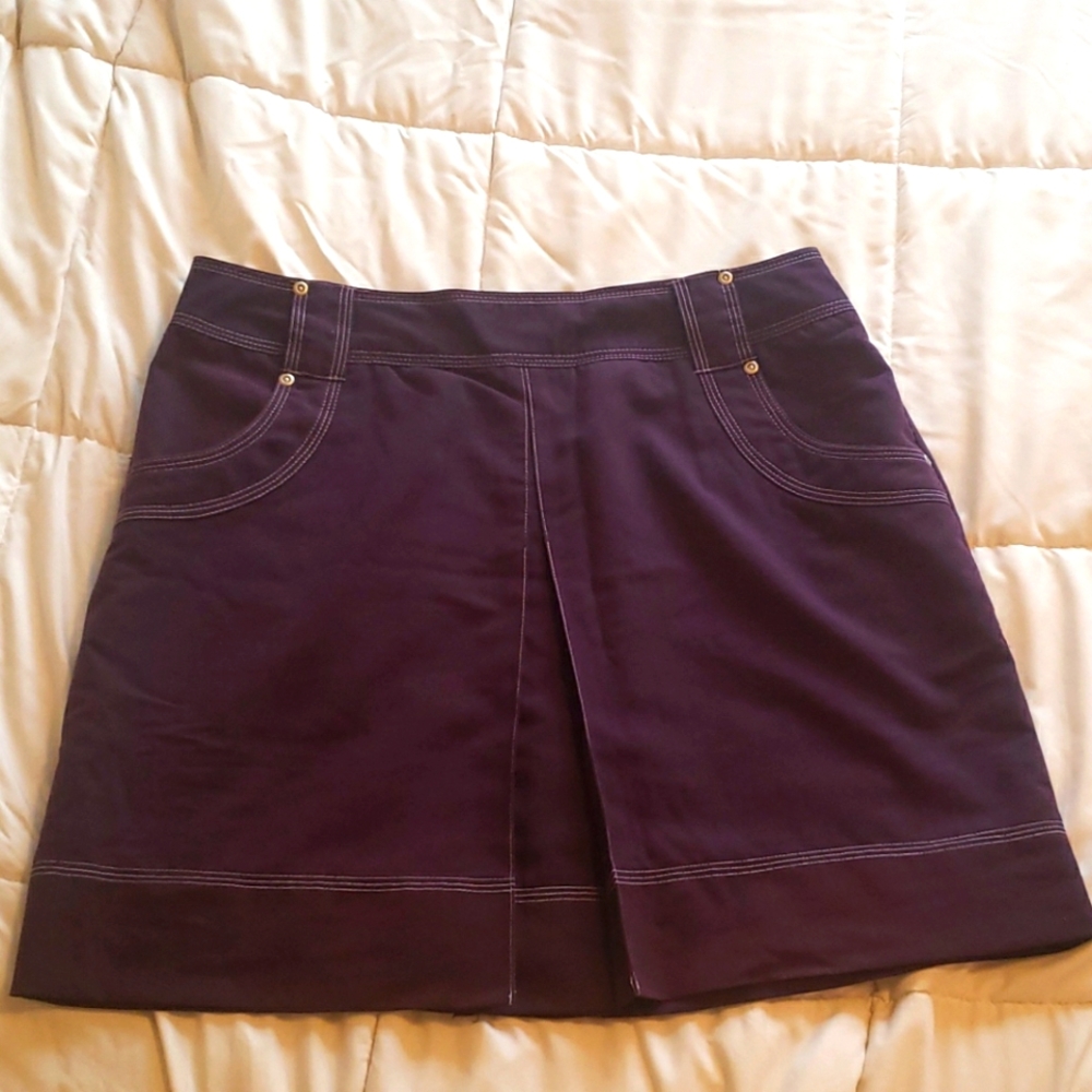 Eggplant golf skort